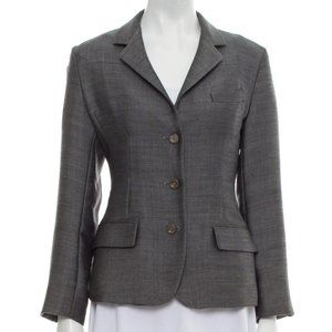 Jil Sander strong shoulder fitted wool/mohair jacket/blazer Sz 38